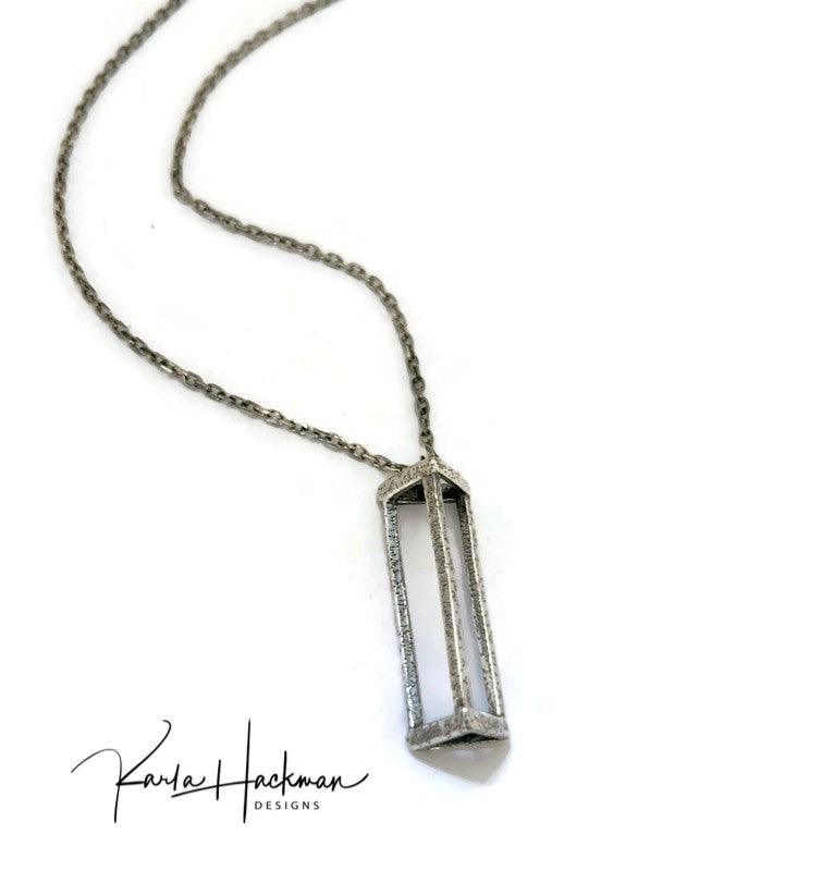 3D Pyramid Pendant Necklace - Karla Hackman Designs