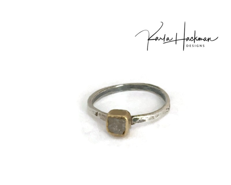 Raw Diamond Band Ring