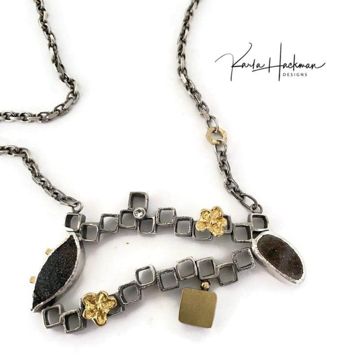 Floral Cube Necklace - Karla Hackman Designs