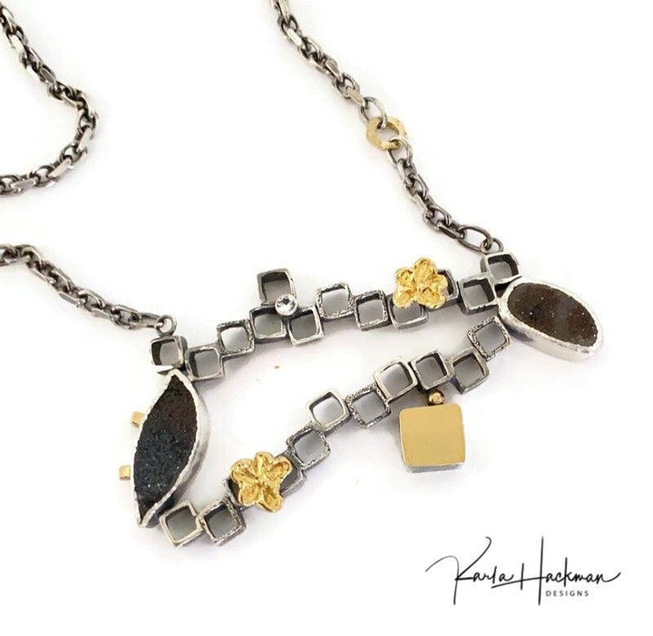 Floral Cube Necklace - Karla Hackman Designs