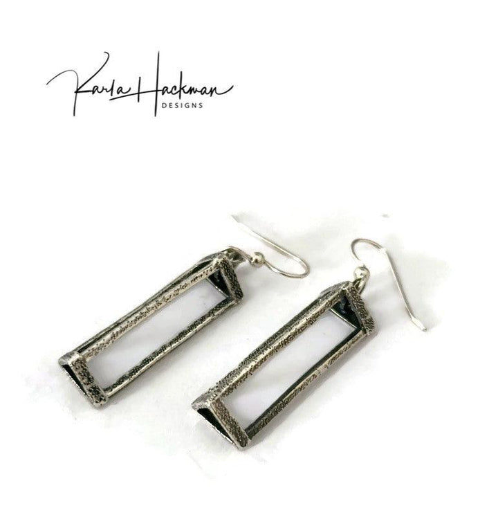 Silver Pyramid Earrings - Karla Hackman Designs