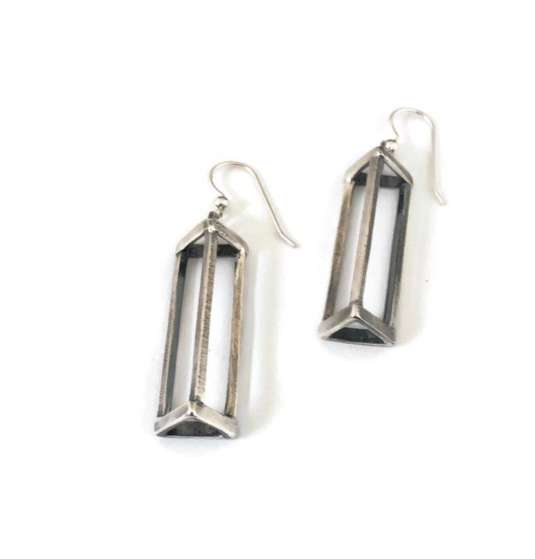 Silver Pyramid Earrings - Karla Hackman Designs