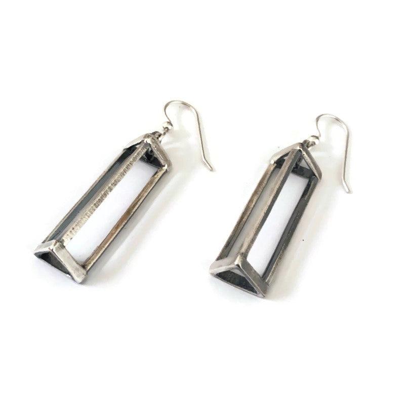 Silver Pyramid Earrings - Karla Hackman Designs