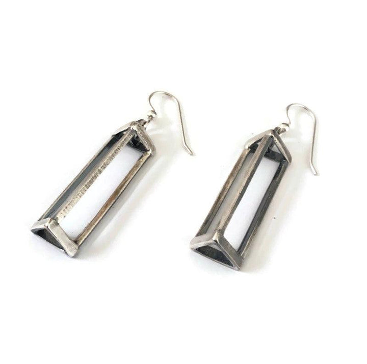 Silver Pyramid Earrings - Karla Hackman Designs