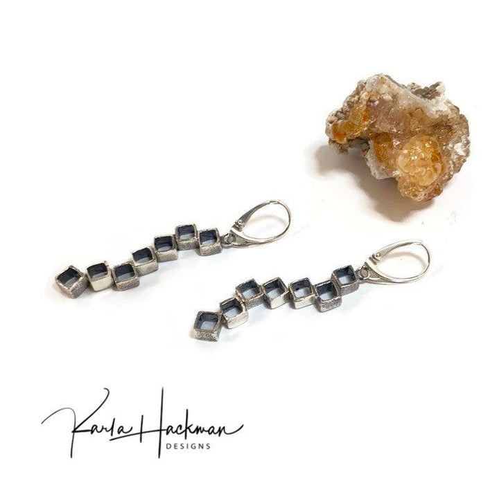 Stacked 3D Cube Earrings - Karla Hackman Designs