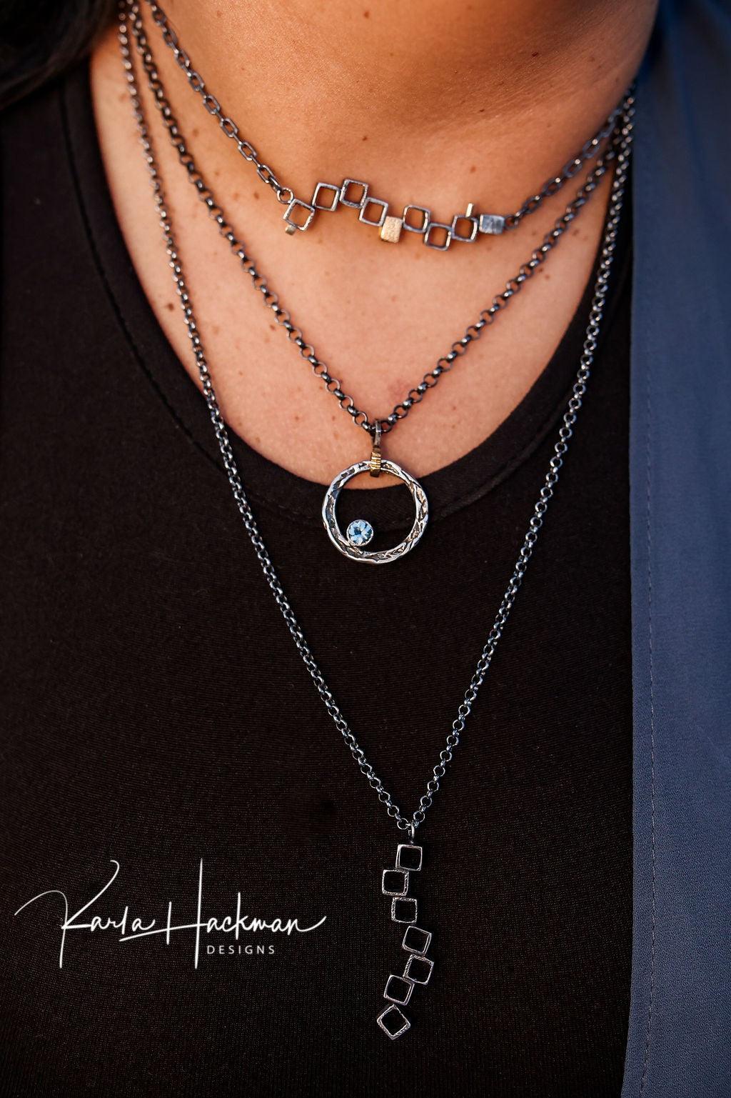 Vertical Stack Cube Pendant - Karla Hackman Designs