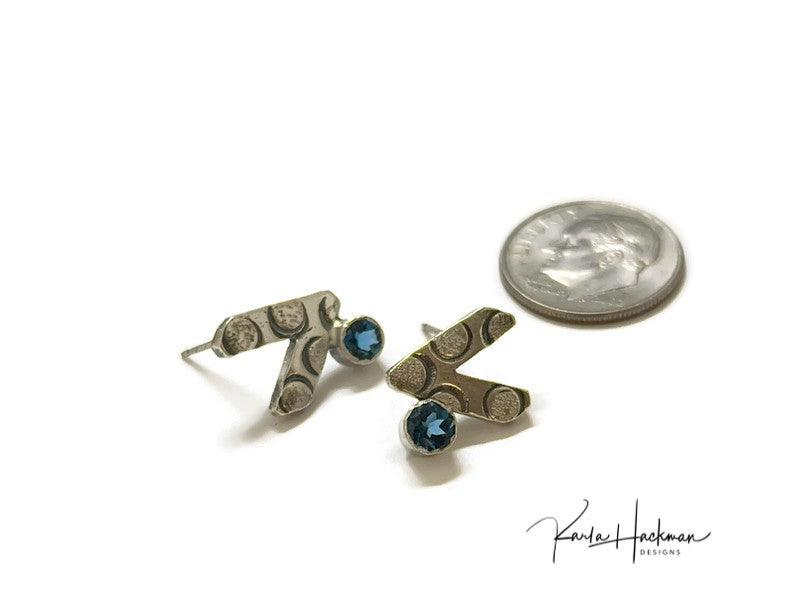 Arrow Stud Earrings in Sterling Silver - Karla Hackman Designs