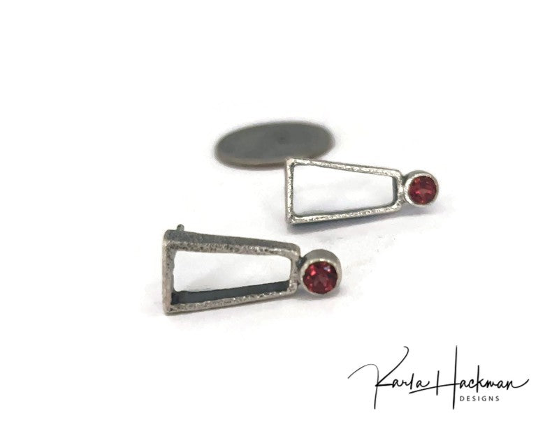 Rectangle Stud Earrings-Karla Hackman Designs