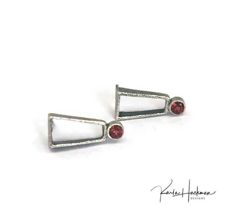 Rectangle Stud Earrings-Karla Hackman Designs