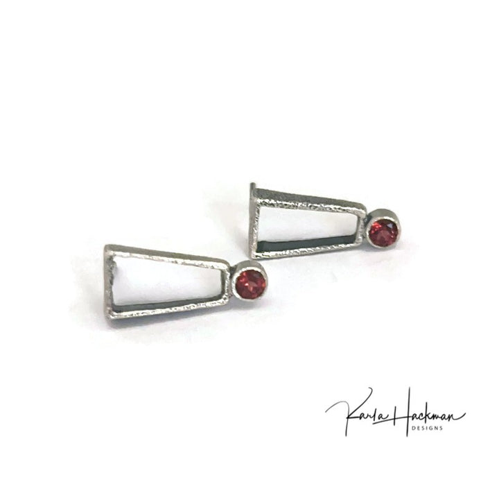 Rectangle Stud Earrings-Karla Hackman Designs