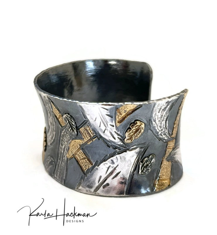 mixed metal cuff bracelet-Karla Hackman Designs