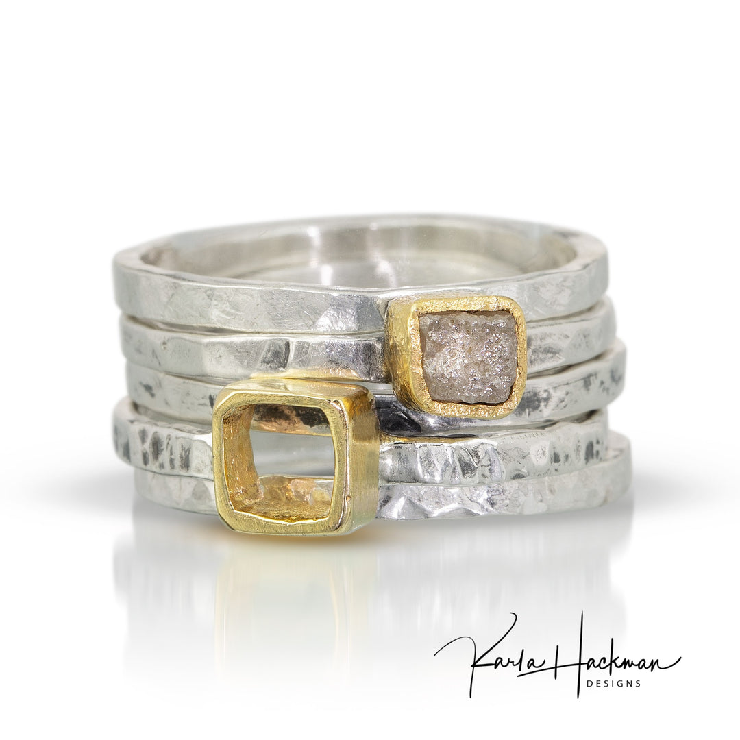 Raw Diamond Band Ring