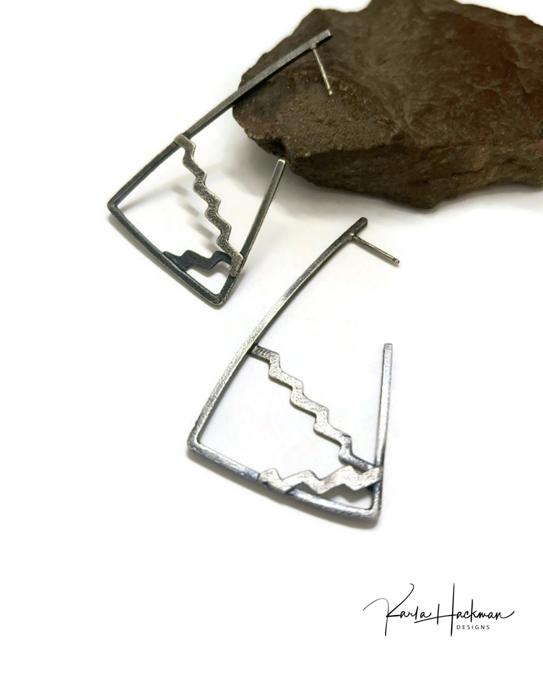 Triangle Hoop Earrings