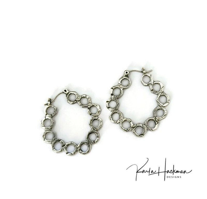 Geometric Hoop Earrings - Karla Hackman Designs