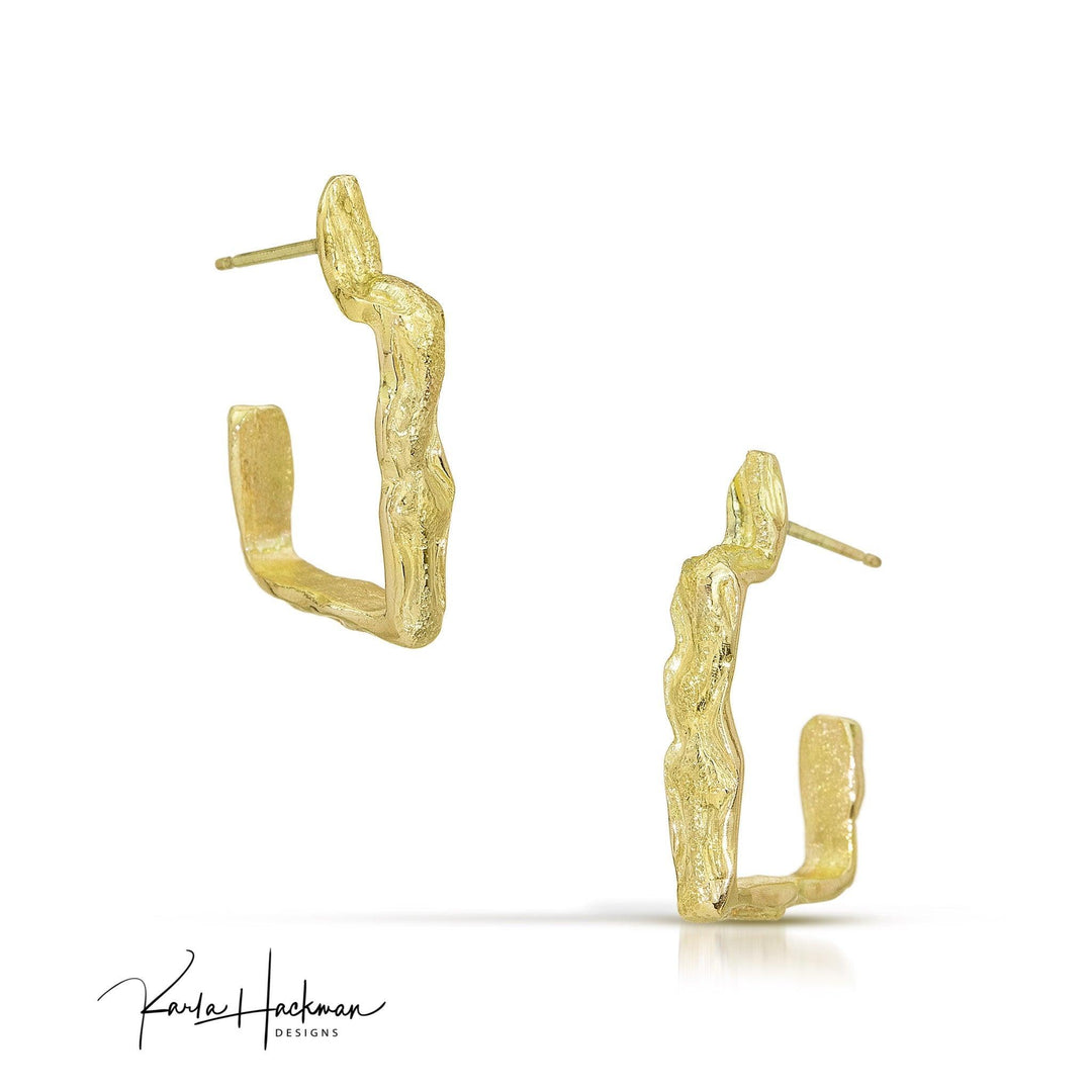 Gold Square Hoop Earrings - Karla Hackman Designs