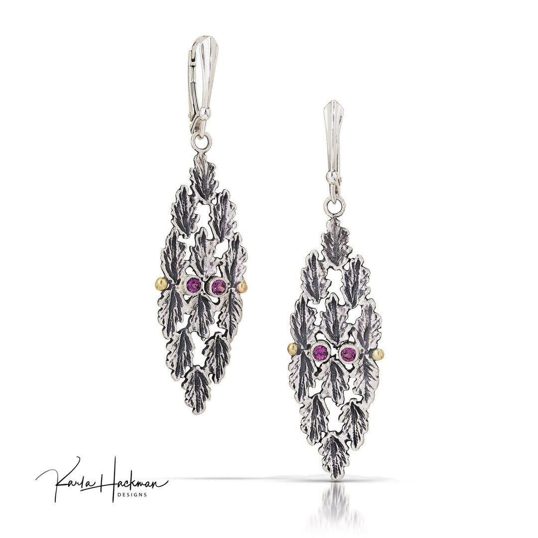 Marquis Silver Leaf Earrings - Karla Hackman Designs