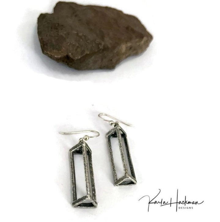 Silver Pyramid Earrings - Karla Hackman Designs
