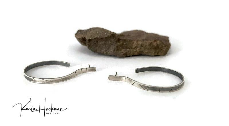 Textured Hoop Earrings - Karla Hackman Designs