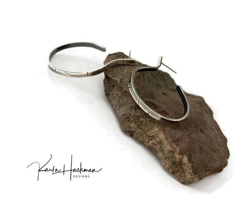 Textured Hoop Earrings - Karla Hackman Designs