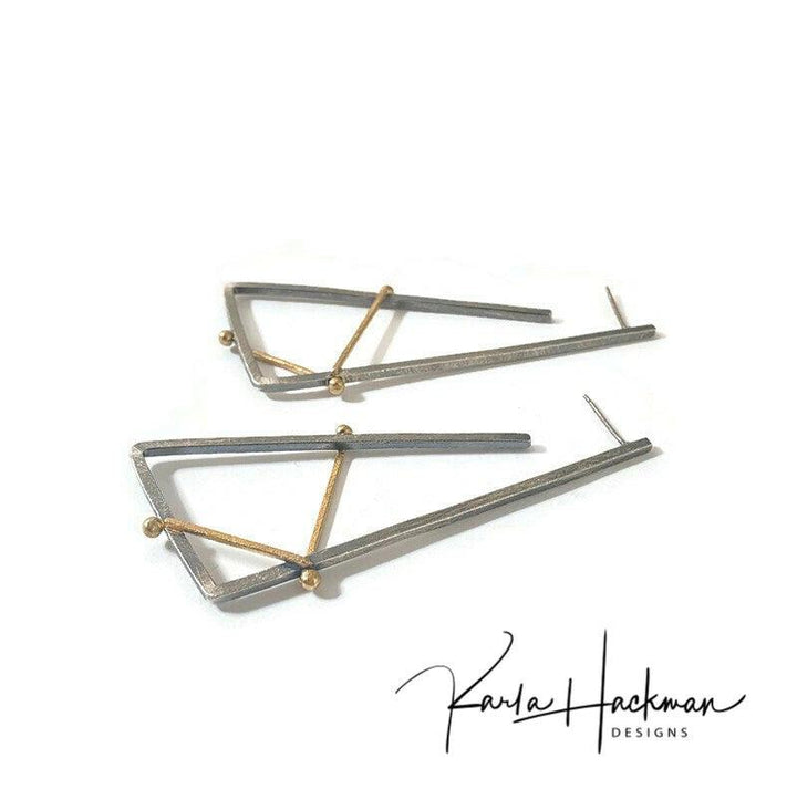 Triangle Hoop Earrings - Karla Hackman Designs