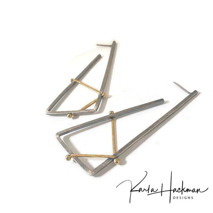 Triangle Hoop Earrings - Karla Hackman Designs