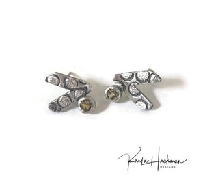 Arrow Stud Earrings in Sterling Silver - Karla Hackman Designs