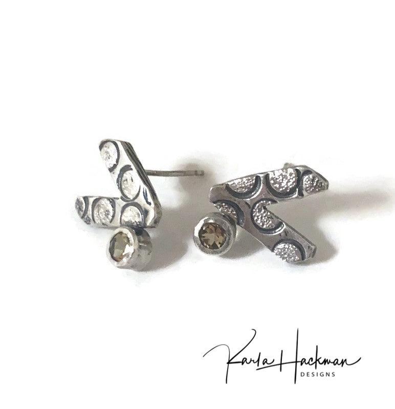 Arrow Stud Earrings in Sterling Silver - Karla Hackman Designs