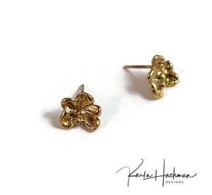 Plumeria Flower Studs in 18K Gold - Karla Hackman Designs