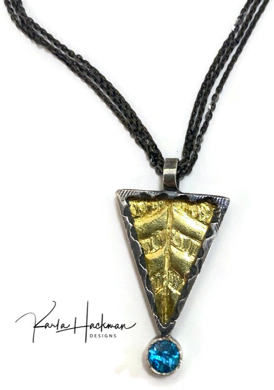 Arrowhead Pendant in Sterling Silver and 18K Gold