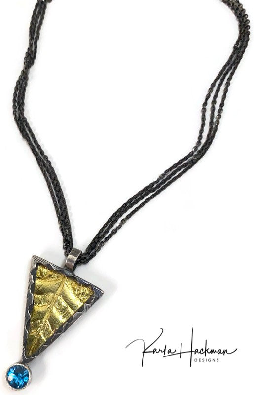 Arrowhead Pendant in Sterling Silver and 18K Gold