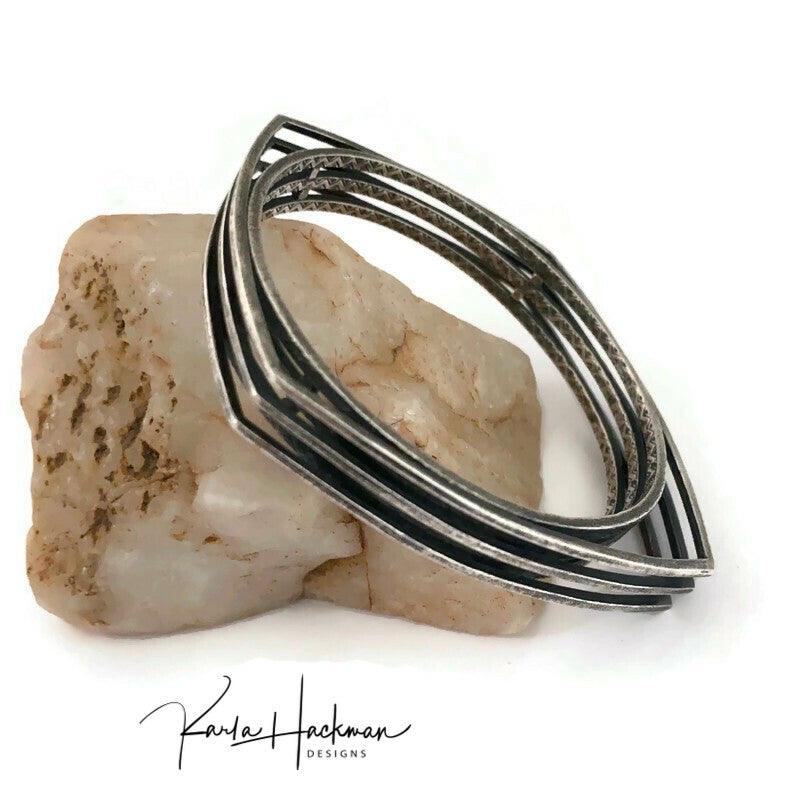 Triple Marquis Bangle - Karla Hackman Designs