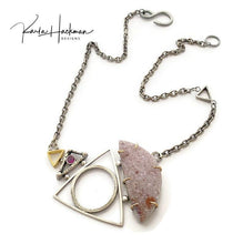 Load image into Gallery viewer, Pandemonium Triangle and Gemstone Necklace - Karla Hackman Designs
