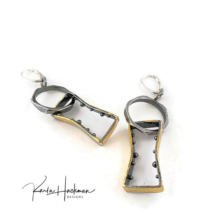 Geometric Keum Boo Drops Earrings - Karla Hackman Designs